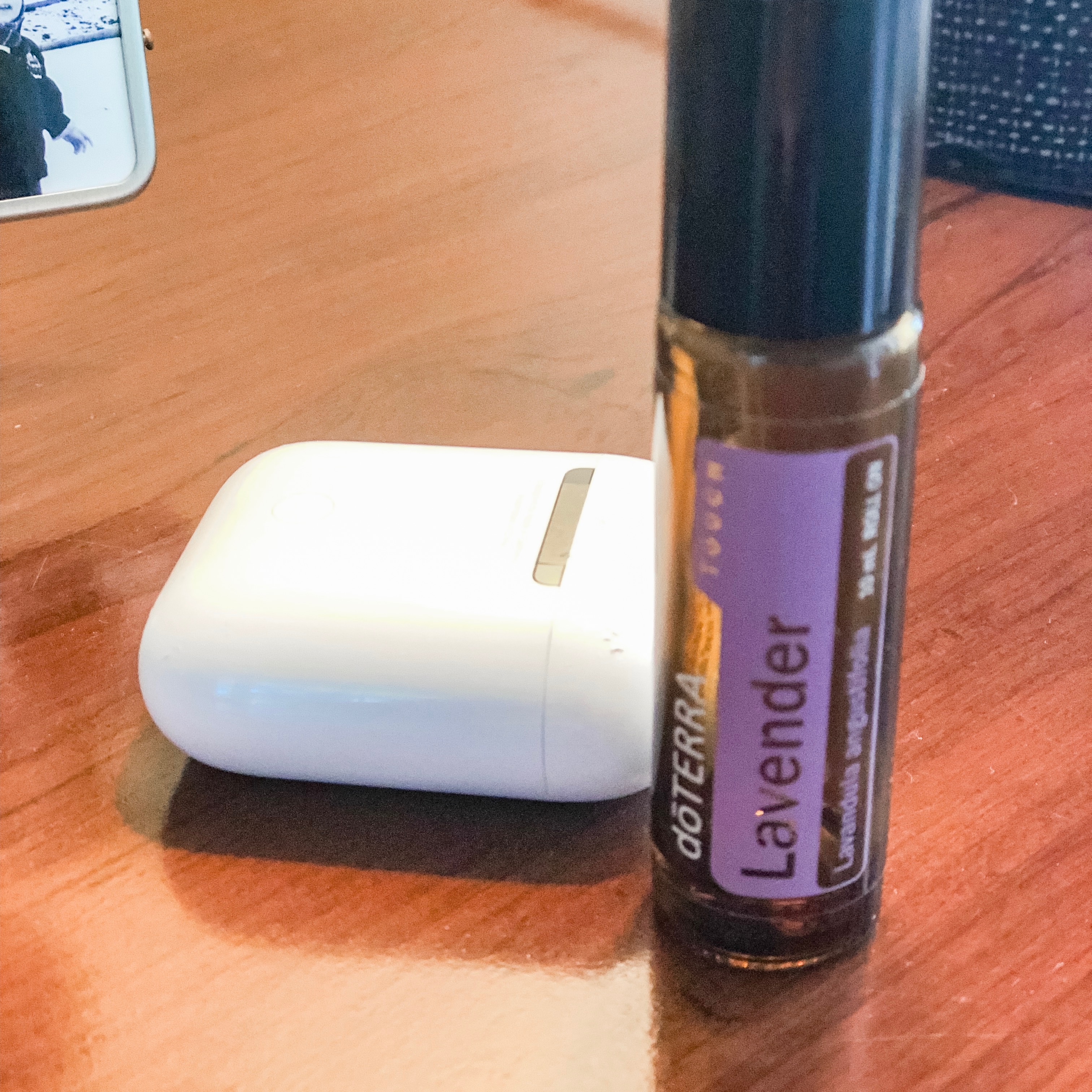 DoTerra Lavender and Airpods